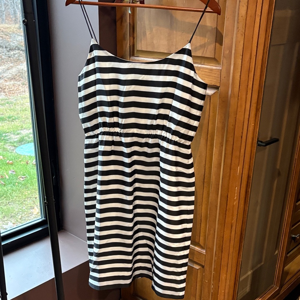 Jcrew Striped Black and White Dress